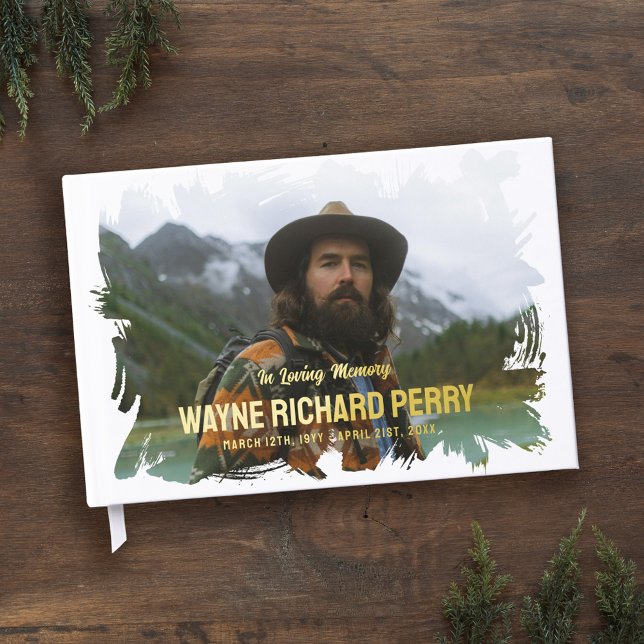 White Brush Schlaganfall Foto in Love Memory Memor Gästebuch (Von Creator hochgeladen)