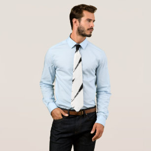 White Brush Stroke Moderner Schwarzer Hintergrund Krawatte