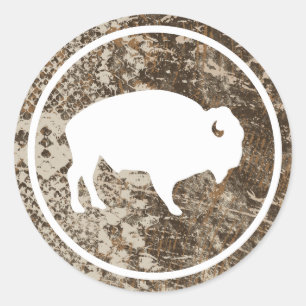 White Buffalo Outdoor 3" Round Camouflage Sticker