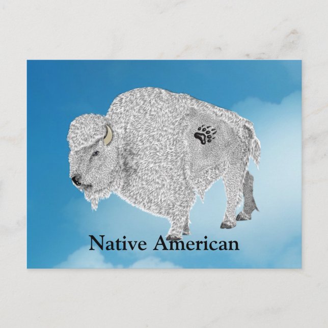 White Buffalo Postcard Postkarte (Vorderseite)