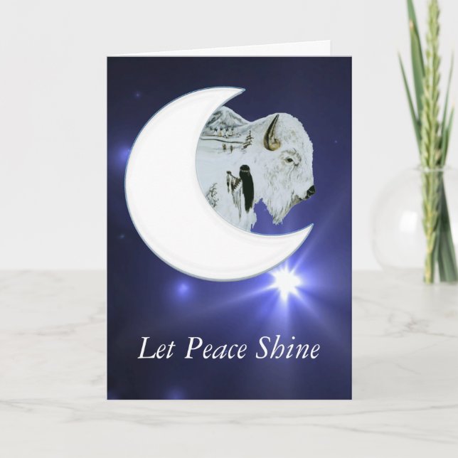 White Buffalo Sessing Card Feiertagskarte (Vorderseite)