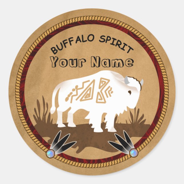 White Buffalo Spirit Stickers (Vorderseite)