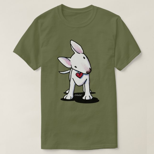 White Bull Terrier T-Shirt (Design vorne)