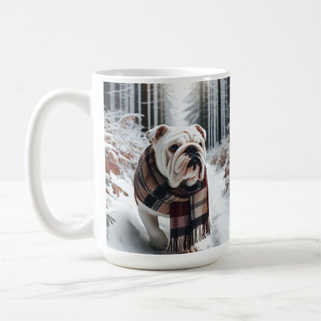 White Bulldog Weihnachtscoffee Tassen Cup (Links)