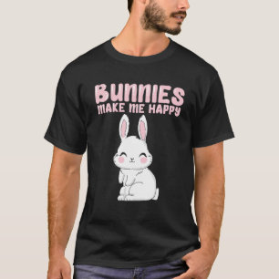 White Bunnie I Liebe Bunnies Bunnys macht mich glü T-Shirt