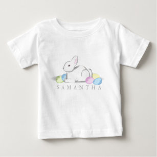 White Bunny Baby Fine Jersey T - Shirt