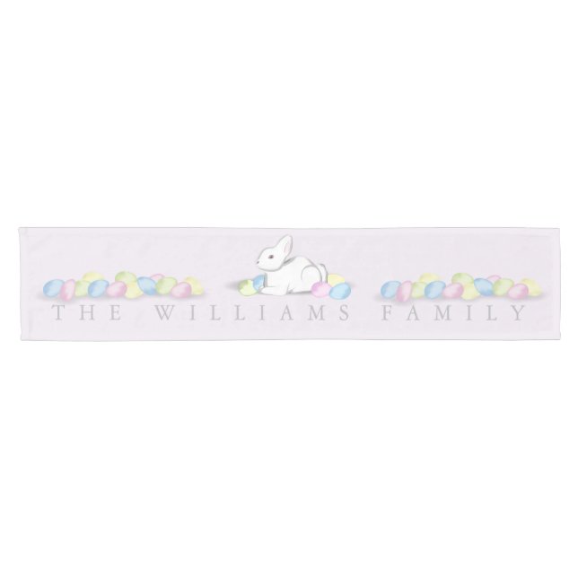 White Bunny Oaster Table Runner Kurzer Tischläufer (Horizontal)