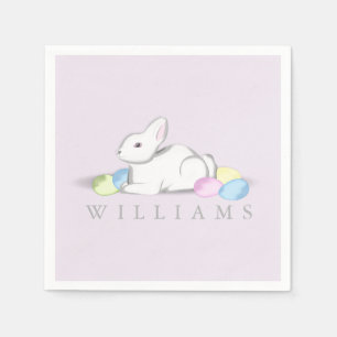 White Bunny Standard Cocktail Papier Napkins Serviette
