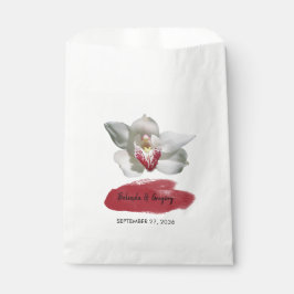 White Burgundy Orchid Wedding Geschenktütchen