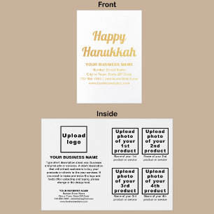 White Business Brand on Hanukkah Foil Card Folienkarte