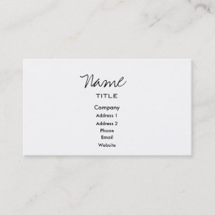 White Business Cards Trendy Minimal Visitenkarte