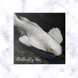 White Butterfly Koi Foto Fliese