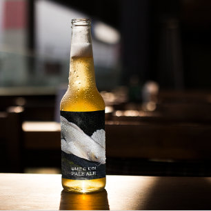 White Butterfly Koi Foto Personalisiert Bierflaschenetikett