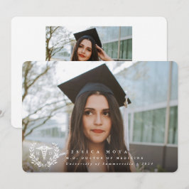 White Caduceus MD Doctor of Medicine Abschluss Ankündigung