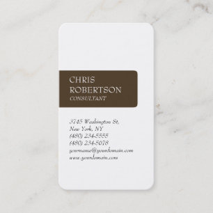 White Café Noir Runded Corner Business Card Visitenkarte