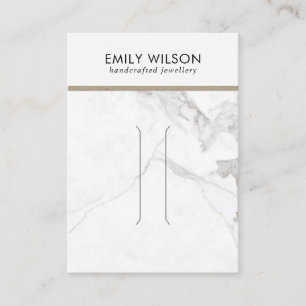 WHITE CALACATTA MARBTE TEXTURAIR CLIP DISPLAY CARD VISITENKARTE