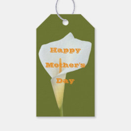 White Calla Blume Gartengarten Foto Geschenkanhänger