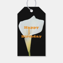 White Calla Blume Gartengarten Foto Geschenkanhänger