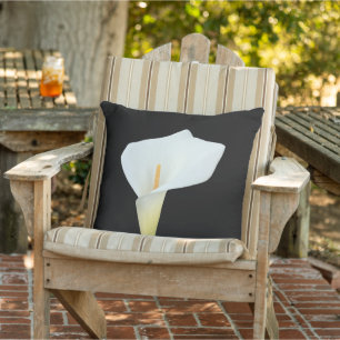 White Calla Blume Gartengarten Foto Kissen