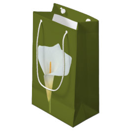 White Calla Blume Gartengarten Foto Kleine Geschenktüte