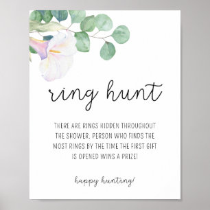 White calla - Brautparty-Ringjagd Poster