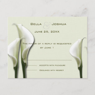 White Calla Lilien UAWG RSVP Karte