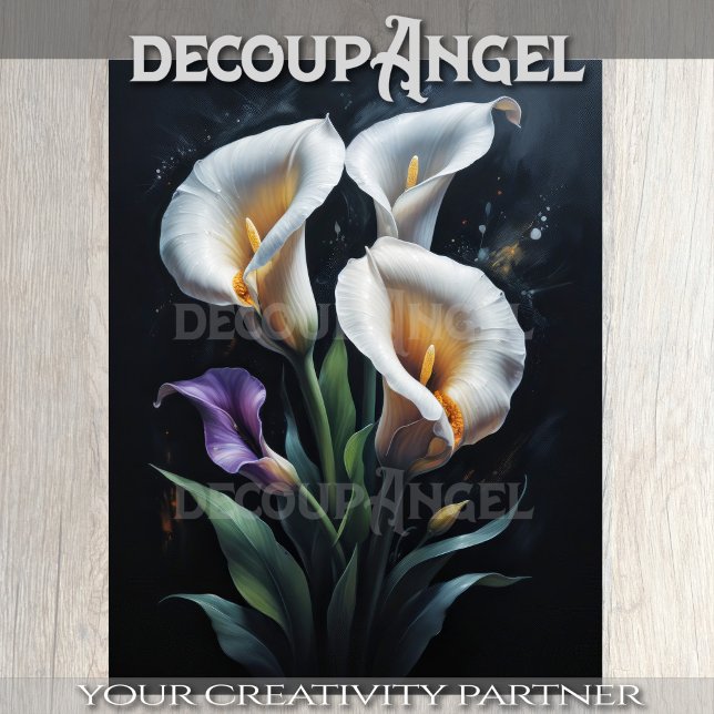 White Calla Lilies Decoupage Seidenpapier (Von Creator hochgeladen)
