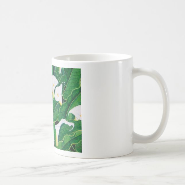 White Calla Lilies Tasse (Rechts)