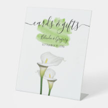 White Calla Lilies Watercolor Hochzeitskarten Gesc