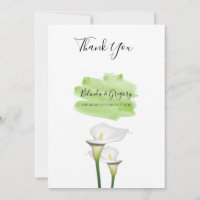 White Calla Lilies Watercolor Wedding