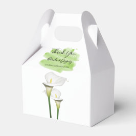 White Calla Lilies Watercolor Wedding Geschenkschachtel