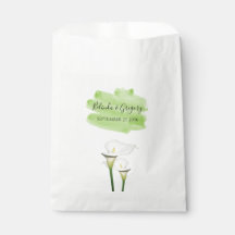 White Calla Lilies Watercolor Wedding