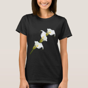 White Calla Lilly Floral Blume T-Shirt
