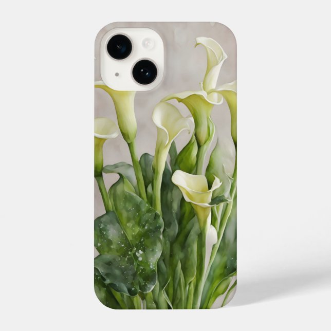 White Calla Lily Blume Art Phone Case iPhone Hülle (Rückseite)