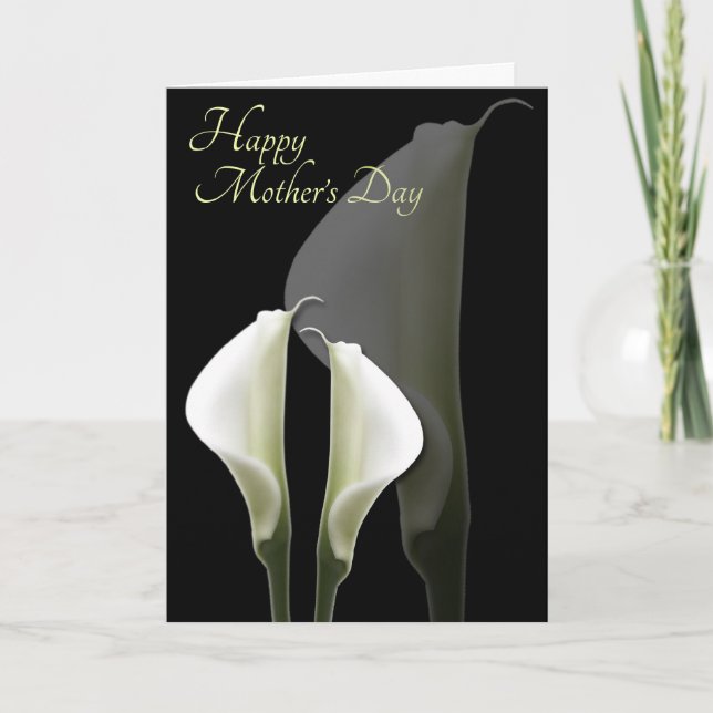 White Calla Lily Day Card Karte (Vorderseite)
