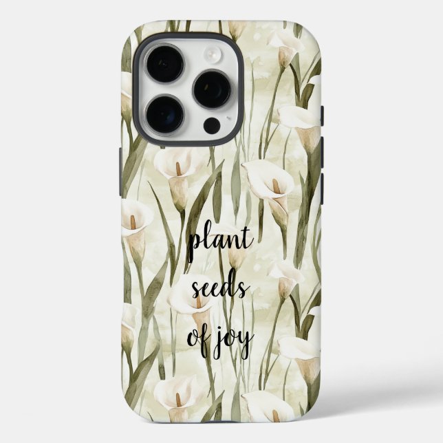 White Calla Lily Floral Joy Case-Mate iPhone Hülle (Rückseite)
