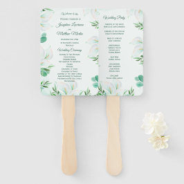 White Calla Lily Hochzeitsprogramme Fächer