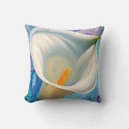 White Calla Lily im Stil von Georgia O'Keeffe Kissen