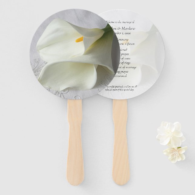 White calla lizensiert das Leinenprogramm Fächer (Vorne und Hinten)