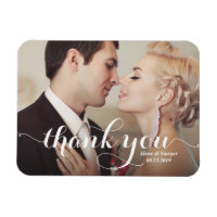 White Calligraphy Script Wedding Danke Foto