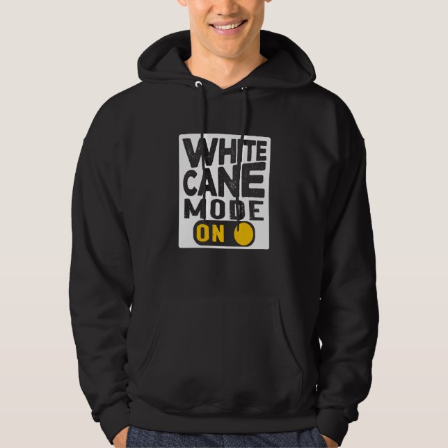 White Cane Mode On Braille Reading Seeing Loss Bli Hoodie (Vorderseite)