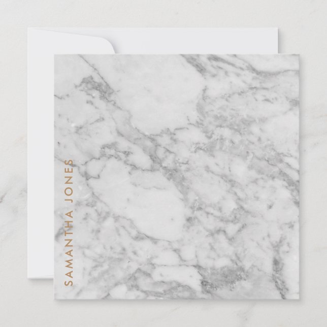 White Carrara Marble Gold Classic Personalisiert (Vorderseite)