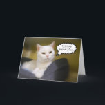 White Cat Brother Birthday Spaß Card Karte<br><div class="desc">Diese Katze sagt es so,  als sei es!</div>