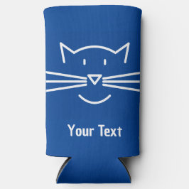 White Cat Face Whiskers Seltzer Can Cooler Selters Dosenkühler