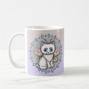 White Cat Fairy Tasse