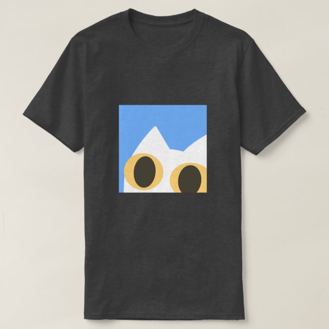 White Cat Sky Minimal T-Shirt (Design vorne)
