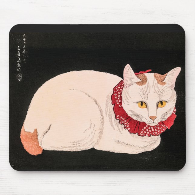 White Cat - Takahashi Shotei Mousepad (Vorne)