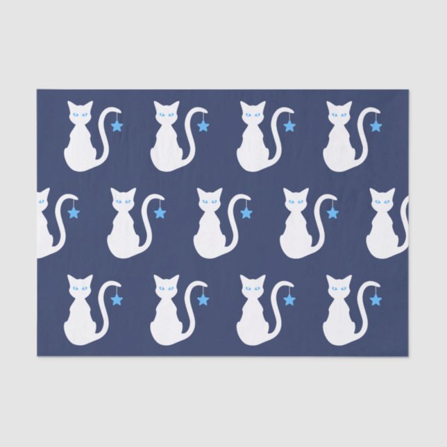 White Cat Tissue Paper Seidenpapier (Vorderseite)