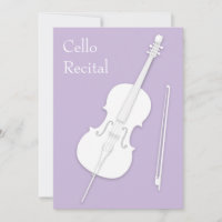 White Cello & Bow Music Erwägungsgrund Concept Lav