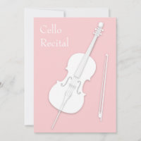 White Cello & Bow Music Erwägungsgrund Konzert Ros